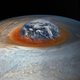 Comparativa del tamaño de la Tierra y la Gran Mancha Roja de Júpiter. (Imagen: NASA/SwRI/MSSS/Gerald Eichstädt/Seán Doran/Flickr)